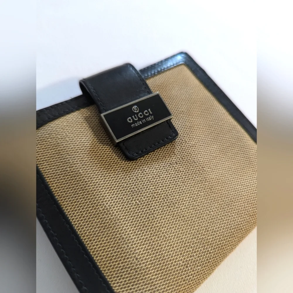 Gucci Vintage Leather & Canvas Wallet - Picture 12 of 12